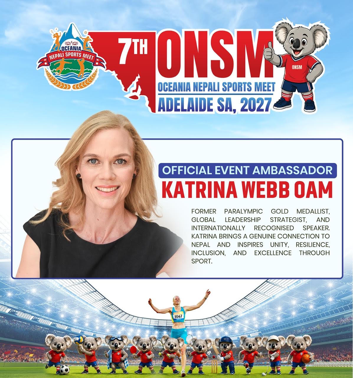 Official Event Ambassador - Katrina Webb OAM