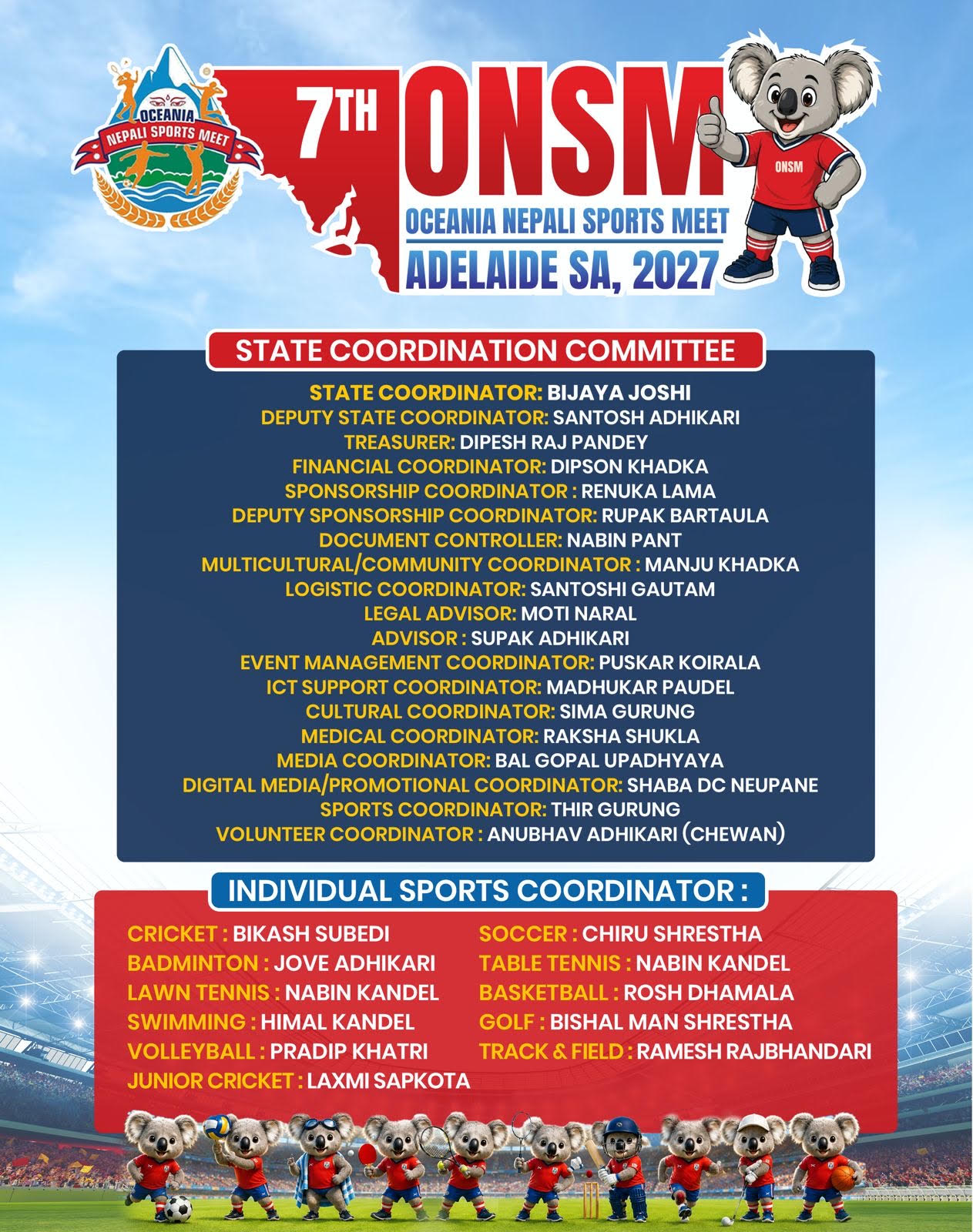 ONSM 2027 - South Australia Organising Committee